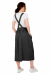 Сукня-комбінезон з бічними кишенями та еластичним поясом на спині чорного кольору