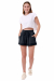 Вільні шорти з декоративним підворотом внизу чорнильно-синього кольору