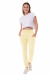 Casual-штанами з середньою посадкою  еластичним поясом та манжетамиу у лимонному кольорі