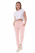 Casual-штанами з середньою посадкою  еластичним поясом та манжетами у ніжно - рожевому кольорі