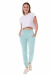 Casual-штанами з середньою посадкою  еластичним поясом та манжетами у ніжно-блакитному кольорі