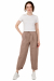 Штани банани вільного крою з шнурком у поясі у кольорі кемел