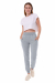 Casual-штанами з середньою посадкою  еластичним поясом та манжетами сіро-голубого кольору